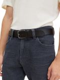 Tom Tailor - TTSCOTT leren riem met vierkante gesp - Maat 85 - brown uni