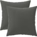 vidaXL Kussensloop - 2 stuks - HEERLEN - Antraciet - 30 x 30 cm - Polyester