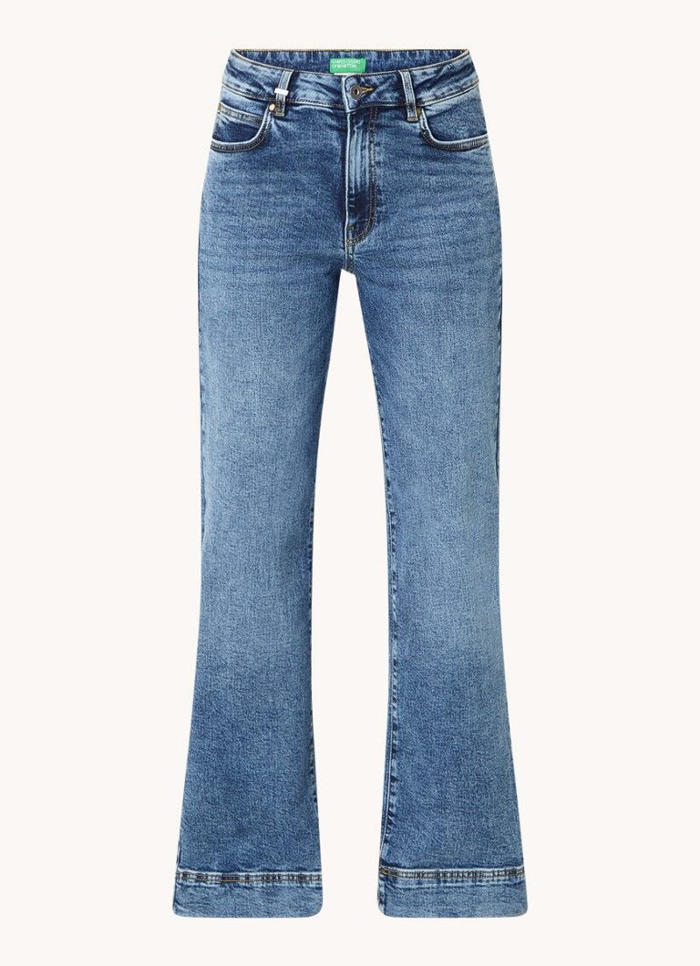 Benetton High Waist Flared Jeans - Biologische Katoenblend