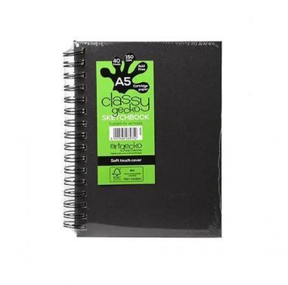 Artgecko Classy Spiraal Schetsboek A4 Portret 150gr 40 vel Wit