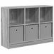 vidaXL Dressoir Grijs Sonoma 88,5 x 27,5 x 63,5 cm