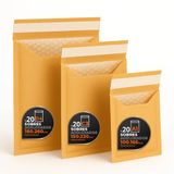 Gewatteerde Ofituria Gewatteerde verzendenveloppen, 60 stuks, wit of kraftpapier, zelfklevend, met bubbels, Pack S