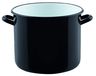 Grande casserole en émail, 28 cm, 12 litres, noir, convient aux plaques à induction