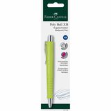 Faber-Castell Poly Ball XB balpen, blauwe inkt, extra vet, intrekbaar, klembevestiging, assorti kleuren