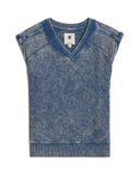 G-STAR Dames Washed Sl Sw Wmn Sweater, blauw (Mid Blue Double Dye D26103-d575-h364), XS