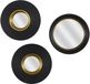 HOME DECO FACTORY, HD0111, Bolle spiegel Pure Design 25,5 cm - Ideaal voor woonkamer, slaapkamer of hal - Diepteeffect en nette afwerking - Zwart en Goud