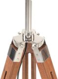 LuxeLivin' Vloerlamp driepoot 141 cm massief teakhout honingbruin en grijs