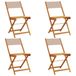 VidaXL Tuinstoel Terras Gecapitonneerde zitting Acaciahout, Polyester Taupe (6 stuks)