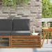 vidaXL Buitenhoekbank Naturel 91 x 63 x 73 cm Massief Acaciahout