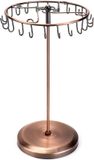 Merkloos / Sans marque QWORK Draaibare sieradenstandaard met 23 haken, Messing, Brons