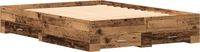 vidaXL Bedframe met lade en opslag Oud Hout 140 x 200 cm Bewerkt hout