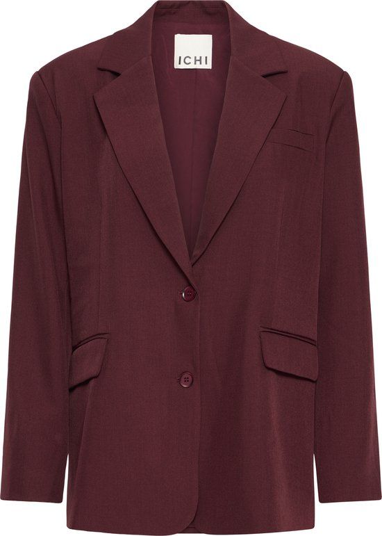 ICHI IHFAVA OVERSIZE BL - Dames - Blazers - Port Royale Melange - Polyester/Elastaan - Maat 44