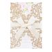 AdasBridal 50 stuks glitter bloemen lasergesneden bruiloft uitnodigingskaarten met envelop blanco binnenblad en lint voor bruiloft, verloving, bruidsfeest uitnodiging (7,09 x 12,5 cm, roségoud)