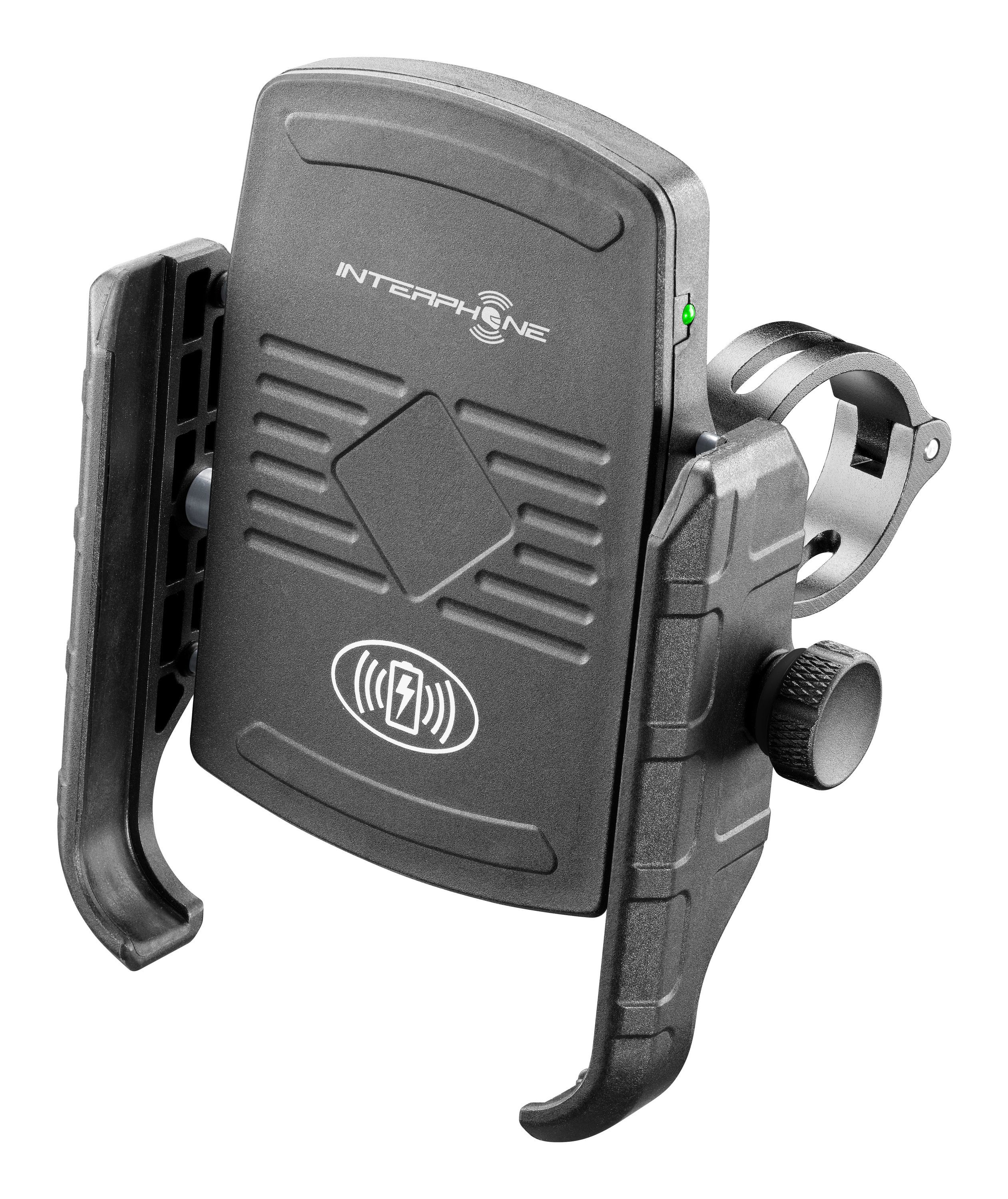Interphone Universele Draadloze Motorstuuur Smarthphone Lader en Houder - 8018080353123