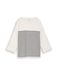 Tom Tailor - Chemise à manches longues à rayures - Taille M - blanc cassé bleu marine rayé