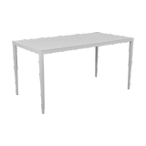 Brafab Bigby table de salle à manger gris clair, 144x76 cm