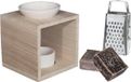 Ideas4seasons Amberblokjes/geurblokjes cadeauset - musk - inclusief geurbrander en mini rasp