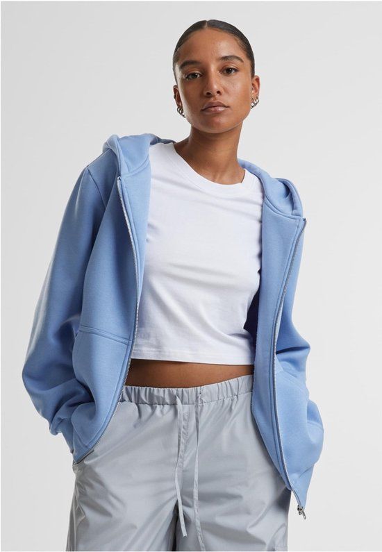 Urban Classics - Fluffy Vest met capuchon - XL - Blauw