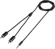 SpeaKa Professional SP-7870488 Cinch/Jackplug Audio Aansluitkabel [2x Cinch-stekker - 1x Jackplug male 3,5 mm] 3.00 m
