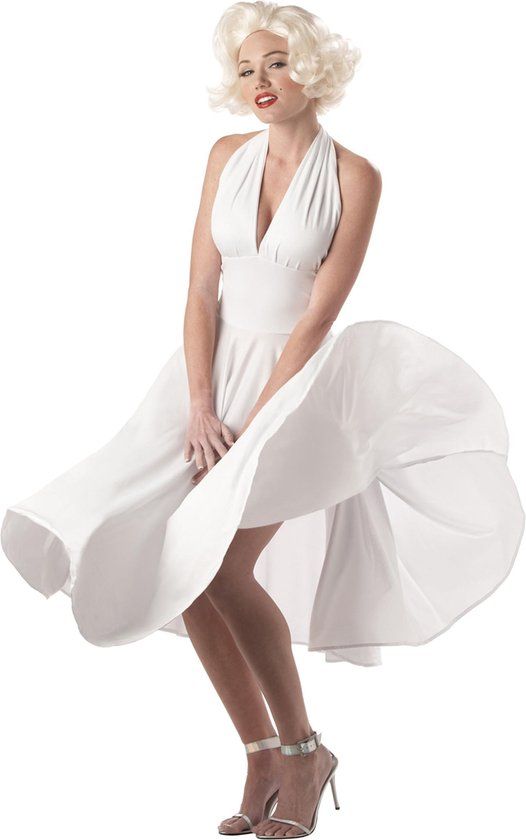 CALIFORNIA COSTUMES Sexy Marylin kostuum voor vrouwen - L (42/44) - Grijs/Wit