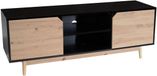 Ervesto meuble TV bas - décor chêne noir 150x55x40 cm