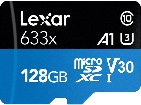 Lexar microSDXC HP UHS-I 633x 128GB - Black/Blue