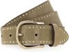 b.belt Studded belt Leder - Dames - 95 cm - khaki