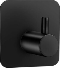 Zelfklevende Ophanghaak - Zwart Metaal Jashaak - 1 Stuk