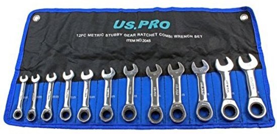 US.PRO tools by Bergen Steek-ringratelset 12-delig