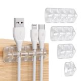 Syncwire SW-CC649 Kabelclips, kabelhouder, multifunctionele kabelorganizer, set voor bureau, netsnoer, USB-oplaadkabel, audiokabel, oplaadkabels, enz., 5 stuks