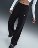 NIKE Sportswear Phoenix Fleece Wide Trainingsbroek Dames Zwart/Wit L