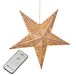 Houten ster met afstandsbediening 40 cm LED verlichte ster kerst raam decoratie