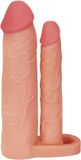 Lovetoy Pleasure X-Tender Dubbele Penis Sleeve - beige