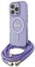 Guess Crossbody Cord Serie - Lila iPhone 16 Pro Max Hoesje - MagSafe Compatibel - Hardcase