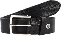 b.belt Riem Bela Ledergürtel W110 Schwarz Zwart