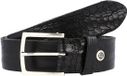 b.belt Riem Bela Ledergürtel W110 Schwarz Zwart
