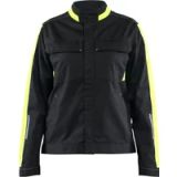 Blåkläder Veste de travail pour femme Veste de travail Stretch 44431832 Noir/Jaune haute visibilité S