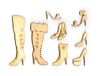 Petra's knutsel-News A-PZH32S houten set "schoenen", 8 verschillende designs, 32-delig, 4 stuks