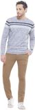 Le Temps des Cerises Broek Kurt Loose Fit Katoen Denim Gestreept Latte 34