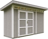 Timbela M902A-TUNDRA GREY - LP SmartSide Tuinhuis op houtbasis - 4 m² - 161x412xH239 cm - met vloer en verf
