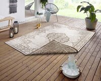 NORTHRUGS Cebu Vintage Outdoor Rug - 160x230cm - Light Brown/Cream