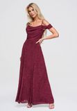 LARICA Jurk - Rits - Gebloemd - Jurk Bordeaux L