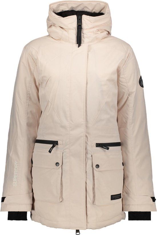 Superdry City Padded Parka Jacket W5011732a Off Grey Dames Maat - XS