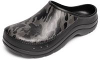 Ladeheid Tuinklompen voor heren ultralicht EVA tuinschoenen LA-CA-ComoHappyMan - zwart/grijs camouflage, maat 40