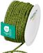 Halbach Seidenbänder Premium tweekleurig koord | breedte 4 mm lengte 25 m | made in Germany & Öko-Tex gecertificeerd | glinsterend satijnen koord van acetaat | kleur: mosgroen/goud