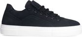 Manfield - Heren - Zwarte nubuck sneakers - Maat 41