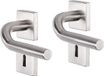 Impresso Newport Poignée de porte - Inox - Carré Rosace à clé - 2 pièces