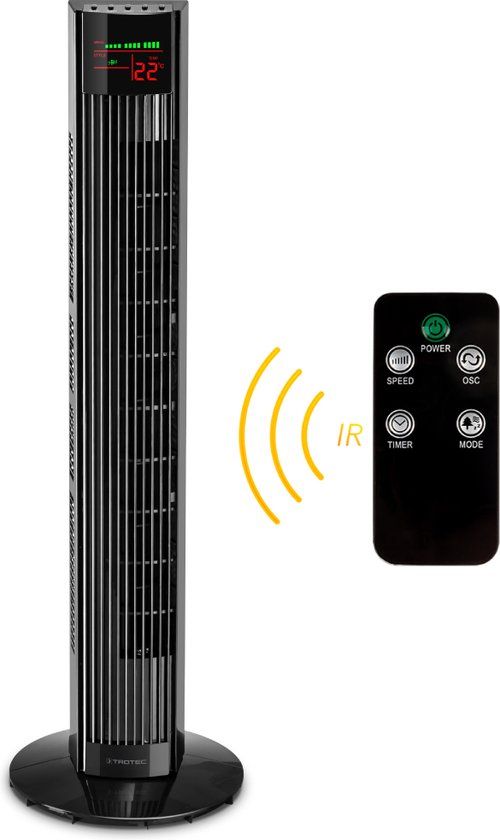 Trotec TVE 31 T - Design Torenventilator - Zwart