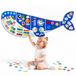 VEVOR Wandbord van vilt, Orca Montessori, opvouwbaar | 12-in-1 sensorisch educatief spel met cijfers, letters, dieren en vormen, voor reizen, kleuterschool, speelkamer en thuis