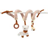 Nattou Spiraal, Sneeuwluipaard Jungo, met rammelaar en siliconen ring, 60 cm, veganistisch, Boris & Jungo, beige